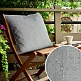 Poszewka na poduszkę 45x45 cm z gładkiej tkaniny wodoodpornej srebrna idealna do ogrodu i na taras GARDEN 3