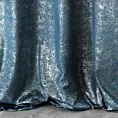 Zasłona welwetowa, granatowo, srebrna 140x270 cm taśma - CYPR - Design 91