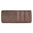 Ręcznik kąpielowy 50x90 cm bawełniany kolor brązowy z ozdobną żakardową bordiurą z marszczeniem 480 g/m2 JONAS