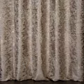 Zasłona szyta na taśmie 5 cm kremowo złota z tkaniny w elegancki nieregularny wzór z błyszczącą nicią i efektem 3D Italissima Eva Minge