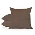 Poszewka szyta DORA - HIT brązowa z miękkiej tkaniny o welurowej strukturze