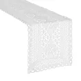 Bieżnik na stół 32x180 cm biały ażurowy MEGGY w stylu boho