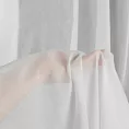 Firana szyta na taśmie fala biała półprzezroczysta, matowa, o niestandardowej wysokości 360cm, z tkaniny typu batyst, wykończona obciążnikiem