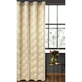 Zasłona welwetowa kremowo, szampańska z motywem roślinnym 140x250 cm przelotka - GOJA - Pierre Cardin