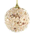 Bombka choinkowa zdobiona brokatem i drobnymi koralikami