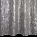Zasłona stalowo, srebrzysta zdobiona błyszczącym wzorem z tkaniny zaciemniającej 140x250 cm przelotka - ELISE