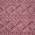 Koc 200x220 cm pudrowy róż z ozdobnym plecionym warkoczem Design 91