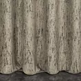 Zasłona szyta na flexach beżowo grafitowa z miękkiej, szenilowej tkaniny w prążki Italissima Eva Minge