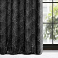 Zasłona welwetowa czarno, szampańska z motywem roślinnym 140x250 cm przelotka - GOJA - Pierre Cardin