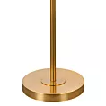 Lampa stojąca do salonu czarno, złota KAJA na podstawie łączącej szkło i metal z welwetowym abażurem