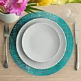 Podkładka  okrągła z ażurowym wzorem turkusowa