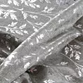 Bieżnik na stół srebrny 85x85 cm z przyjemnej tkaniny SIMONA zdobiony błyszczącym wzorem gałązek