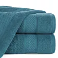 Ręcznik do rąk 30x50 cm bawełniany kolor turkusowy z żakardową bordiurą 500 g/m2 DANNY