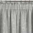 Zasłona srebrna z dodatkiem lnu 140x270 cm taśma - INES