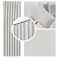 Zasłona jasnoszara z tkaniny welurowej 50x260 cm szerokość po zmarszczeniu flex 1:1,5 Dora
