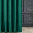 Zasłona szyta na taśmie 5 cm ciemnozielona z miękkiej półmatowej tkaniny welwetowej