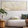 Obraz nadruk na płótnie z motywem złotych liści palm