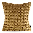 Poszewka na poduszkę 45x45 cm welwetowa kolor musztardowy zdobiona wzorem 3D VELVET 193 Eurofirany Premium