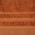 Ręcznik kąpielowy 50x90 cm bawełniany kolor pomarańczowy z ozdobnym stębnowaniem 500 g/m2 POLA
