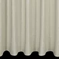 Zasłona szyta na taśmie 5 cm kremowa z miękkiej tkaniny welwetowej z efektem kreszowania, wykończona obciążnikiem