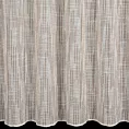 Firana szyta na taśmie 5 cm kremowo beżowa siatka w stylu eko z efektem melanżu wykończona obciążnikiem