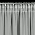 Zasłona welwetowa jasnoszara, troczek w zestawie140x300 cm taśma - ANTARA