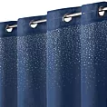 Dekoracja okienna granatowa zdobiona aplikacją z drobnych kryształków 140x250 cm przelotka - AMADIE