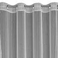 Firana srebrna z tkaniny w prążki przeplatane błyszczącą nicią 140x250 cm przelotka NOELIA