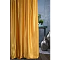 Zasłona szyta na taśmie 5 cm AMAYA musztardowa z jednokolorowej gładkiej tkaniny