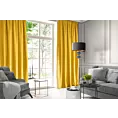 Zasłona welwetowa musztardowa 140x270 cm taśma - ROSA - Design 91