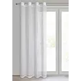 Firana biała o strukturze drobnej siatki 140x250 cm przelotka NERI