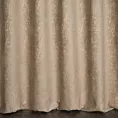 Zasłona szyta na flexach MALLORCA beżowo złocista z miękkiej tkaniny szenilowej przetykanej błyszczącą nicią