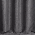 Zasłona szyta na flexach LOVELY grafitowa z widocznym ozdobnym splotem, o naturalnym charakterze