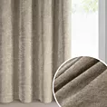 Zasłona beżowa o szenilowej strukturze 140x250 cm przelotka - NESKA