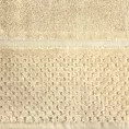 Ręcznik kąpielowy 70x140 cm bawełniany kolor beżowy z efektowną bordiurą 550 g/m2 IBIZA