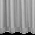 Tkanina firanowa  aden z efektem deszczyku, zakończona szerokim pasem złożonym z drobnych pasków