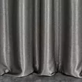 Zasłona szyta na taśmie 5 cm grafitowa z gładkiej, zaciemniającej tkaniny z wyraźnym splotem