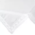 Obrus na stół 85x85 cm biały zdobiony koronką - NATALY