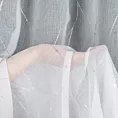 Dekoracja okienna biało, srebrzysta z etaminy zdobiona subtelnym wzorem 140x270 cm taśma  - ARLENA