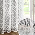 Zasłona biała zdobiona wzorem designerskim 140x250 przelotka - VICTORIA - Eva Minge