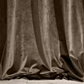 Zasłona brązowa z ekskluzywnego aksamitnego welwetu 290 g/m2 140x250 cm 10 szt. przelotek - RIA - Diva Line