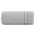 Ręcznik do rąk 30x50 cm bawełniany kolor srebrny zdobiony paseczkami 500 g/m2 EMINA
