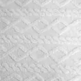 Koc 200x220 cm biały z ozdobnym plecionym warkoczem Design 91
