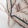 Poduszka na krzesło 42 x 92 x 4 cm wodoodporna kremowo, zielona zdobione motywem egzotycznych liści GARDEN