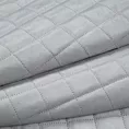 Narzuta welwetowa jasnosrebrna 170x210 cm pikowana metodą hot press w geometryczny wzór LUIZ 5 Design 91