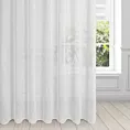 Firana biała z matowej etaminy z efektem deszczyku 300x250 cm przelotka CARLA