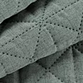 Narzuta o strukturze lnu miętowa 170x210 cm pikowana metodą hot press w geometryczny wzór LEN 2 Eurofirany Premium