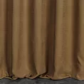 Zasłona szyta na taśmie 5 cm jasnobrązowa z miękkiej, matowej tkaniny w drobny geometryczny wzór