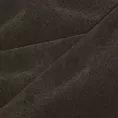 Zasłona szyta na taśmie 5 cm ciemnobrązowa z miękkiej tkaniny o welurowej strukturze