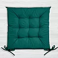 Poduszka na krzesło 40 x 40 x 5 cm wodoodporna ciemnozielona z pikowaniem GARDEN